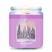 GOOSE CREEK Ароматическая свеча "Pink snowscape / Розовый снежный пейзаж", в маленькой  банке с крышкой, вес - 198 гр, время горения - 45 часов, соевый воск