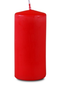Свеча пеньковая 80*200 мм., красная