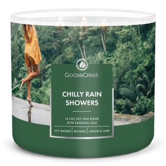 GOOSE CREEK "CHILLY RAIN SHOWERS" свеча ароматическая в подсвечнике с 3 фитилями