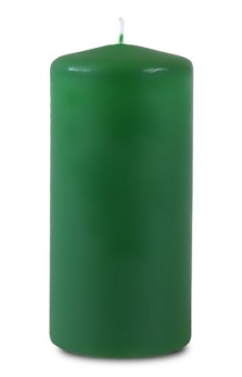 Свеча пеньковая 80*200 мм., тёмно-зеленая